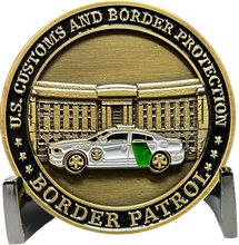 Load image into Gallery viewer, EL8-006 Border Patrol Agent BPA CBP HQ Headquarters Honor First Ronald Reagan Building Challenge Coin thin green line