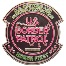 Load image into Gallery viewer, BL14-010 CBP Pink Border Patrol Agent Challenge Coin Breast Cancer Cancer Awareness