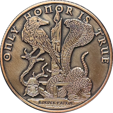 Load image into Gallery viewer, GL16-003 Border Patrol Agent Honor First Challenge Coin snake bird skull