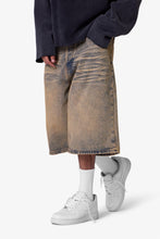 Load image into Gallery viewer, Baggy Dust Stone Denim Shorts - Vintage Blue