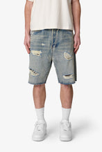 Load image into Gallery viewer, Baggy Ripped Denim Shorts - Vintage Blue