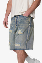 Load image into Gallery viewer, Baggy Ripped Denim Shorts - Vintage Blue
