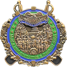 Load image into Gallery viewer, K-019 Border Patrol Agent Pipes and Drums Challenge Coin CBP BPA Honor First