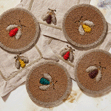 Load image into Gallery viewer, Sparkle bee coasters