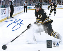 Load image into Gallery viewer, Johnny Beecher in Action Boston Bruins Autographed 8" x 10" Hockey Photo