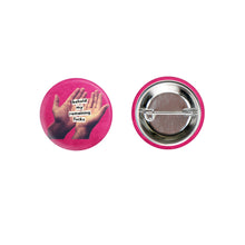 Load image into Gallery viewer, Behold My Remaining Fucks Subtle Message 1.25" Button Pin in Hot Pink | Sweary Pinback Button Badge