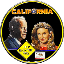 Load image into Gallery viewer, BL12-006 LAPD LASD Police Training FTO Lebron Saving California with President Biden Caitlyn Jenner Challenge Coin
