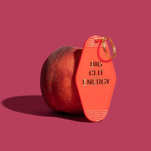 Load image into Gallery viewer, Big Clit Energy Motel Style Keychain in Red and Gold
