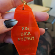 Load image into Gallery viewer, Big Dick Energy Motel Style Keychain in Red