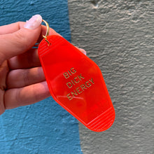 Load image into Gallery viewer, Big Dick Energy Motel Style Keychain in Red