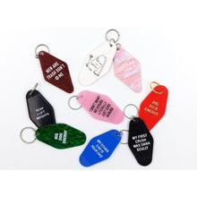 Load image into Gallery viewer, Big Dick Energy Motel Style Keychain in Red