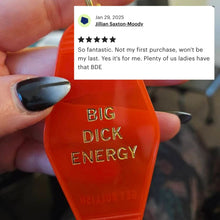 Load image into Gallery viewer, Big Dick Energy Motel Style Keychain in Red