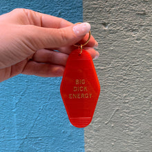 Load image into Gallery viewer, Big Dick Energy Motel Style Keychain in Red