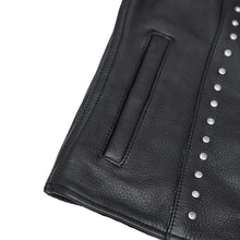 Load image into Gallery viewer, Biker Babe Women's Studded Leather Motorcycle Vest