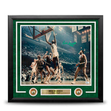 Load image into Gallery viewer, Bill Russell at the Rim Boston Celtics Autographed 16" x 20" Framed Basketball Photo