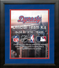 Load image into Gallery viewer, NBA Basketball Photo Picture Frame Kit - Los Angeles Clippers (Blue Matting, Red Trim)