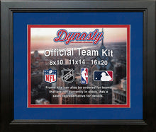 Load image into Gallery viewer, NBA Basketball Photo Picture Frame Kit - Detroit Pistons (Blue Matting, Red Trim)