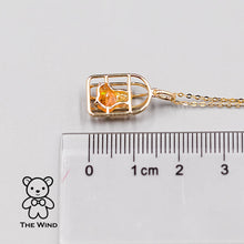 Load image into Gallery viewer, Bird Cage Mexican Fire Opal Necklace Pendant 14K Yellow Gold