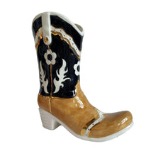 Load image into Gallery viewer, Two Tone Cowboy Boot Vase