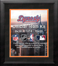 Load image into Gallery viewer, NHL Hockey Photo Picture Frame Kit - Anaheim Ducks (Black Matting, Orange Trim)