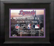 Load image into Gallery viewer, NHL Hockey Photo Picture Frame Kit - Los Angeles Kings (Black Matting, Purple Trim)