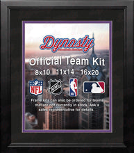 Load image into Gallery viewer, NHL Hockey Photo Picture Frame Kit - Los Angeles Kings (Black Matting, Purple Trim)