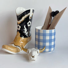 Load image into Gallery viewer, Two Tone Cowboy Boot Vase