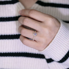 Load image into Gallery viewer, Adorable Black Opal Halo Diamond Engagement Ring 18K Yellow Gold