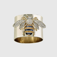 Load image into Gallery viewer, Stripey bee napkin rings, set of two