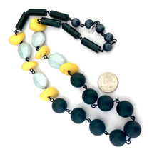 Load image into Gallery viewer, Matte Black &amp; Yellow Carmen Necklace
