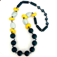Load image into Gallery viewer, Matte Black &amp; Yellow Carmen Necklace