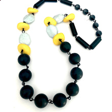 Load image into Gallery viewer, Matte Black &amp; Yellow Carmen Necklace