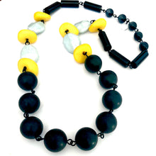 Load image into Gallery viewer, Matte Black &amp; Yellow Carmen Necklace