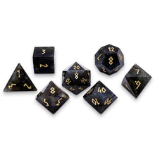 Load image into Gallery viewer, Blue Labradorite - 7 Piece RPG Set Gemstone Dice