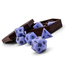 Load image into Gallery viewer, Blue Laced Agate - 7 Piece RPG Set Gemstone Dice