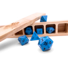 Load image into Gallery viewer, Blue Turquoise - 7 Piece RPG Set Gemstone Dice