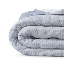 Load image into Gallery viewer, Handmade Blue White Kids Cotton Quilt with Ruffles – Toddler Bedding