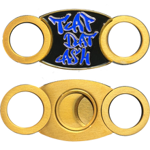 Load image into Gallery viewer, BL18-013 MTV Cribs Michael Strahan episode matching blue Cigar Cutter for Tap Dat Ash Cigar Coin