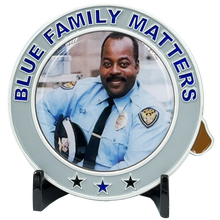 Load image into Gallery viewer, BL10-002 Urkel BLUE Family Matters thin blue line police challenge coin