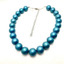 Load image into Gallery viewer, Blue Metallic Marco Statement Necklace