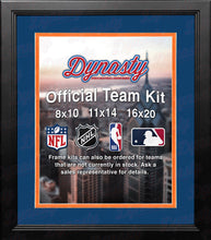 Load image into Gallery viewer, NBA Basketball Photo Picture Frame Kit - Cleveland Cavaliers (Blue Matting, Orange Trim)