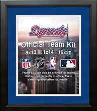 Load image into Gallery viewer, NBA Basketball Photo Picture Frame Kit - Charlotte Hornets (Blue Matting, White Trim)