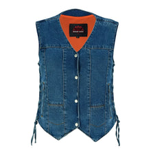 Load image into Gallery viewer, Women's 6 Pocket Denim Utility Vest - Blue