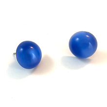 Load image into Gallery viewer, Blue Moonglow Retro Button Stud Earrings