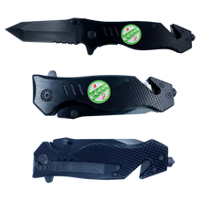 Load image into Gallery viewer, Bounty Hunter 3-in-1 Police Tactical Rescue knife tool with Seatbelt Cutter, Steel Serrated Blade, Glass Breaker Patrol Agent CBP