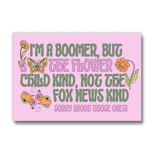 Load image into Gallery viewer, Boomer But Not the Fox News Kind Tote Bag and Magnet Bundle | Canvas Tote and Glossy Refrigerator Magnet