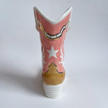 Load image into Gallery viewer, Two Tone Cowboy Boot Vase