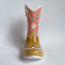 Load image into Gallery viewer, Two Tone Cowboy Boot Vase