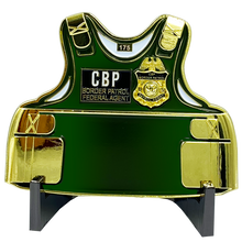 Load image into Gallery viewer, EL6-010 Border Patrol Agent BPA uniform 3D Challenge Coin CBP Honor First BP Thin Green Line
