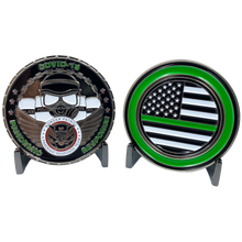 Load image into Gallery viewer, CL4-15 Border Patrol Pandemic Response Team Thin Green Line Police Challenge Coin CBP